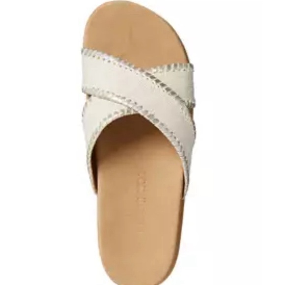 NWT Jack Rogers Lexi Criss-Cross Sandals Natural/ Platinum - Picture 8 of 15